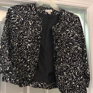 Black and white blazer